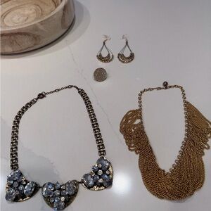 Elegant Gold and Silver Jewelry Set